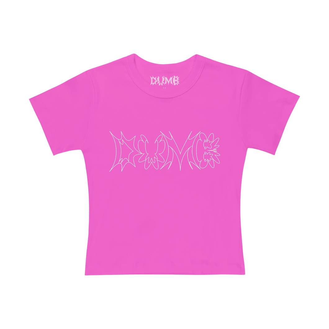DUMB LOGO BABY TEE (PINK)